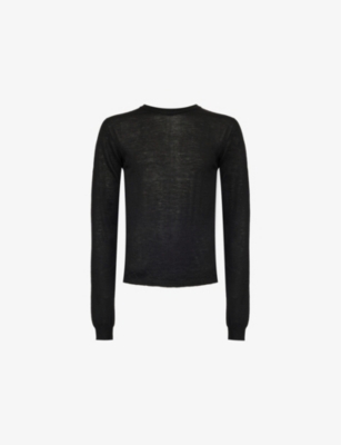 RICK OWENS: Level Biker Crew-Neck Regular-Fit Wool Jumper