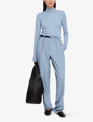 Joseph Cashair High Neck Jumper In Faded Sky