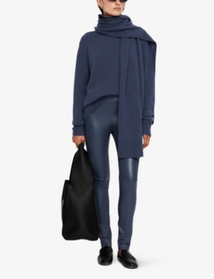 JOSEPH: Skinny-leg mid-rise leather leggings
