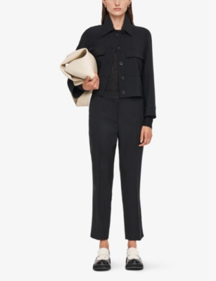 Joseph Vilar Tailoring Crepe Trousers In Black