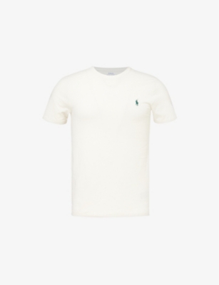 POLO RALPH LAUREN: Brand-Embroidery Crew-Neck Slim-Fit Cotton-Jersey T-Shirt