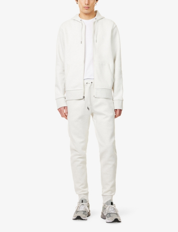 Relaxed-fit tapered-leg cotton-jersey jogging bottoms