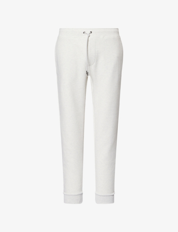 Relaxed-fit tapered-leg cotton-jersey jogging bottoms
