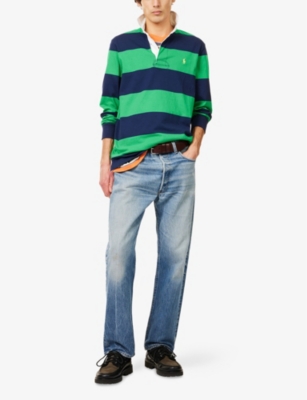 POLO RALPH LAUREN: Rugby long-sleeve cotton-jersey polo shirt