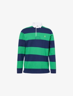 POLO RALPH LAUREN: Rugby long-sleeve cotton-jersey polo shirt