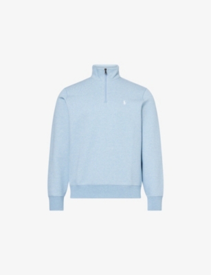 POLO RALPH LAUREN: Regular-fit embroidered-logo cotton-blend jersey sweatshirt
