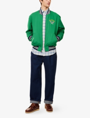 POLO RALPH LAUREN: Tennis Logo-Embroidered Cotton-Twill Varsity Jacket