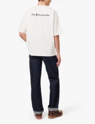 POLO RALPH LAUREN: Brand-Embroidery Crew-Neck Relaxed-Fit Cotton-Jersey T-Shirt
