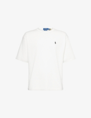 POLO RALPH LAUREN: Brand-Embroidery Crew-Neck Relaxed-Fit Cotton-Jersey T-Shirt