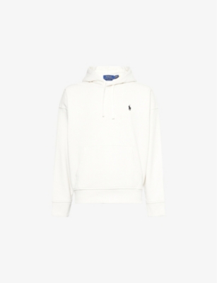 POLO RALPH LAUREN: Embroidered Kangaroo-Pocket Relaxed-Fit Cotton-Blend Hoody