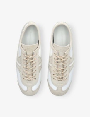Shop Dries Van Noten Womens  Dustin Stripe Suede Low-top Trainers In White