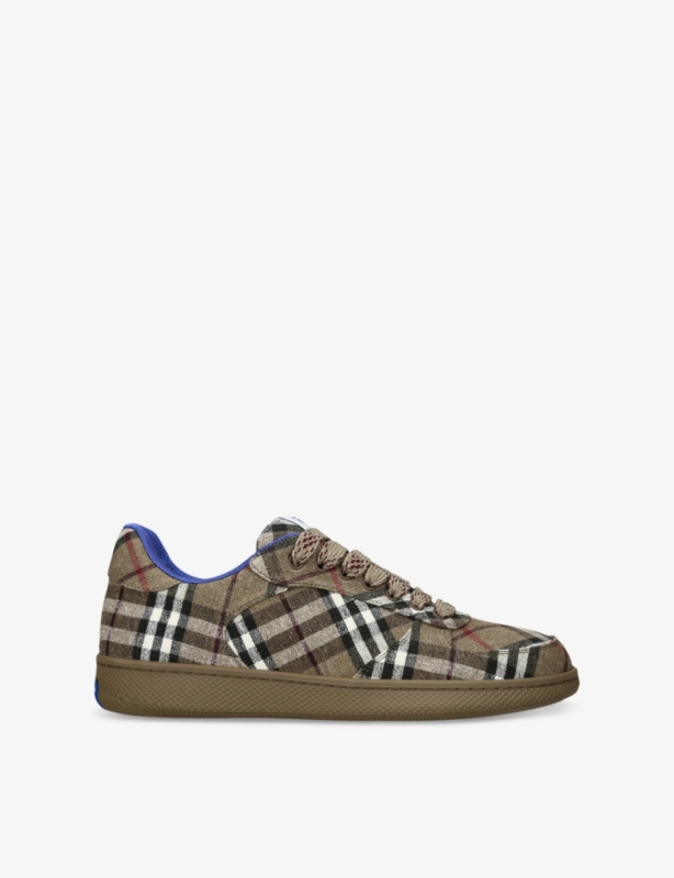Check Terrace Low-Top Canvas Trainers