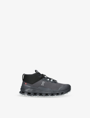 On Running Kids' Cloudhero Waterproof Woven Mid-top Trainers Black Eur 36.5 /3.5 Uk