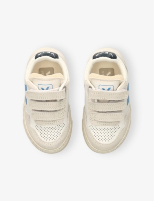 VEJA KIDS' V90 LEATHER LOW-TOP TRAINE
