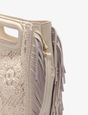 MAJE: M Crochet-Flower Cotton Cross-Body Bag