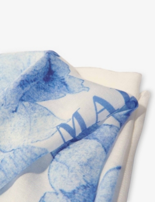 MAJE: Floral-Pattern Square Modal and Cashmere Scarf