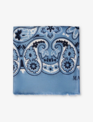 MAJE: Paisley-Print Bandana Silk-Blend Scarf