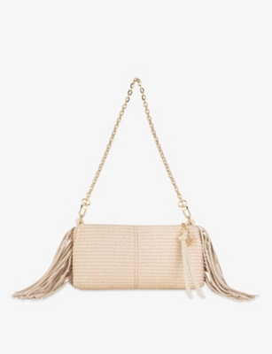 MAJE: Miss M Raffia-Look Clutch Bag