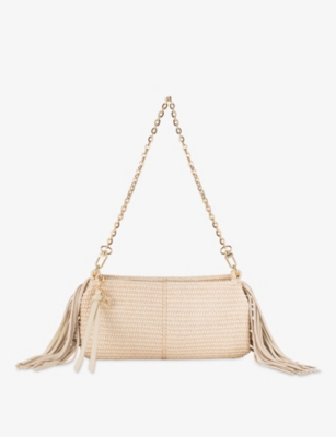 MAJE: Miss M Raffia-Look Clutch Bag