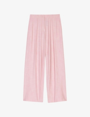 Maje Pivaldor Pleated Pants In Roses