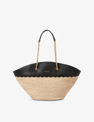 CLAUDIE PIERLOT: Leather And Woven Basket Bag