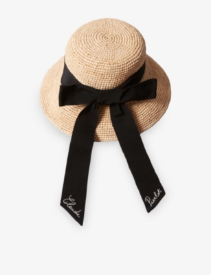 CLAUDIE PIERLOT: Ribbon Raffia Sun Hat