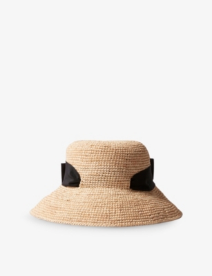 CLAUDIE PIERLOT: Ribbon Raffia Sun Hat