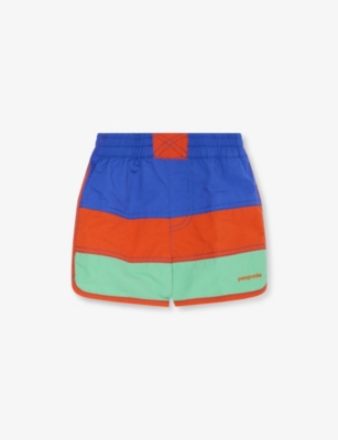 PATAGONIA: Logo-Embroidered Colour-Block Swim Shorts 6 Months-5 Years