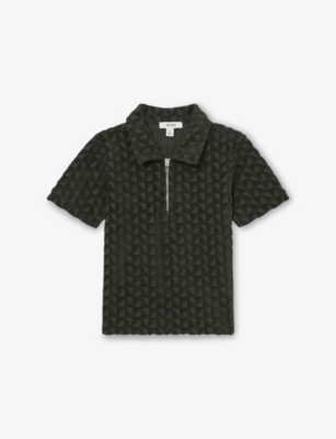 REISS: Jackson Textured Terry-Towelling Polo Shirt 9-13 Years