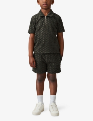 REISS: Piro Textured Terry-Towelling Shorts 3-9 Years
