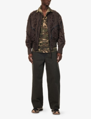 JUNTAE KIM: Laser-Slashed Petal Woven Bomber Jacket