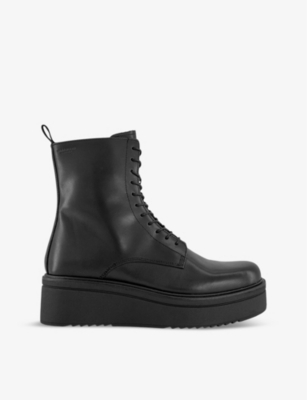 Vagabond Shoemakers Womens  Tara Lace-up Leather Boots In Black