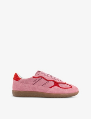 ALOHAS WOMENS SEA PINK TB490 RIFE SUEDE LOW-TOP TRAINERS 