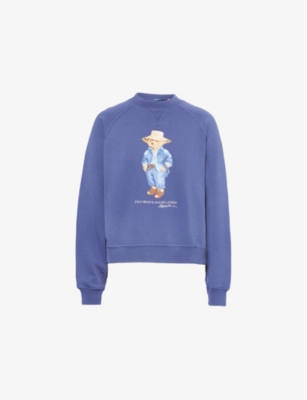POLO RALPH LAUREN: Polo Bear Oversized Fleece-Lined Cotton-Blend Sweatshirt
