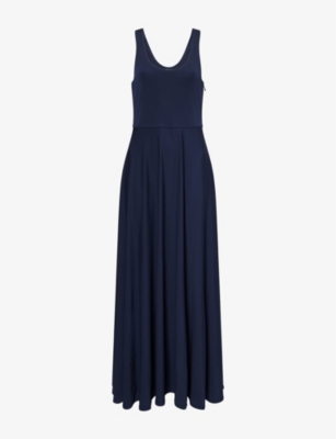 POLO RALPH LAUREN: Scoop-neck sleeveless stretch-jersey maxi dress