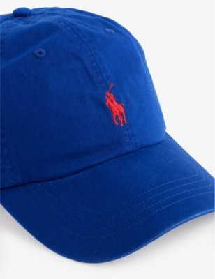 POLO RALPH LAUREN: Sports Logo-Embroidered Cotton-Twill Cap