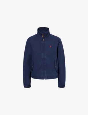 POLO RALPH LAUREN: Brand-Embroidery Two-Buttoned-Pockets Relaxed-Fit Cotton Jacket