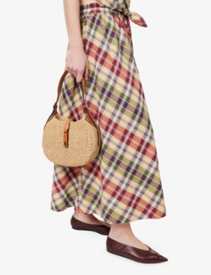 POLO RALPH LAUREN: Polo ID Small Woven Raffia Shoulder Bag