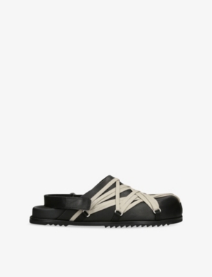 RICK OWENS: Mega Lace Leather Mules