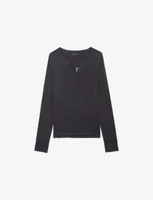 Zadig & Voltaire Fishnet T-shirt In Carbone