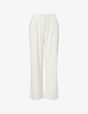 4TH & RECKLESS: Sabrina Striped Woven Trousers