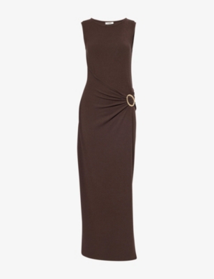 4TH & RECKLESS: Nia Draped Sleeveless Jersey Maxi Dress