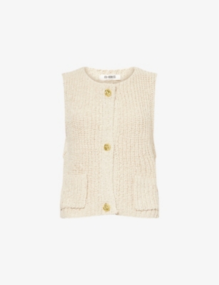 4TH & RECKLESS: Kristy Knitted V-Neck Cotton-Blend Vest
