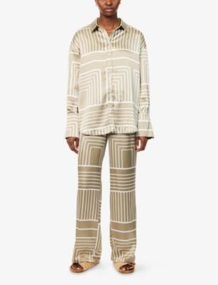 4TH & RECKLESS: Amira Geometric-Print Woven Shirt
