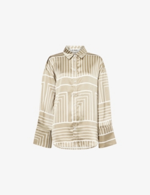 4TH & RECKLESS: Amira Geometric-Print Woven Shirt
