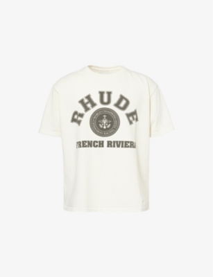 RHUDE: French Riveria Logo-Print Cotton-Jersey T-Shirt