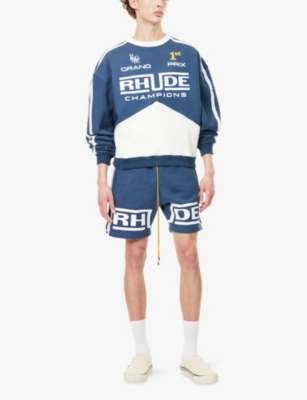 RHUDE: Champions Crew-Neck Cotton-Jersey Sweatshirt