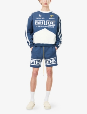 RHUDE: Champions Logo-Print Cotton-Jersey Shorts