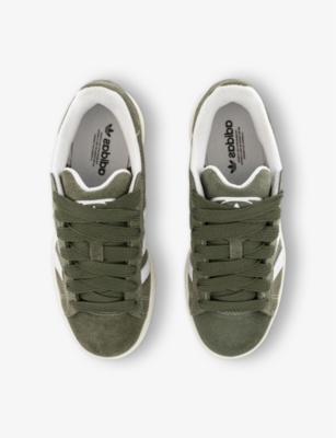 Adidas Originals Womens Olive Strata White Offwh Campus 00s Suede Low-top Trainers In Olive Strata White Offwh