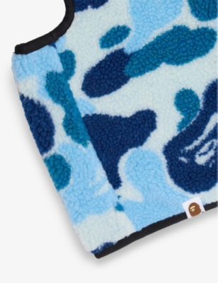 A BATHING APE: Camouflage brand-tab fleece balaclava